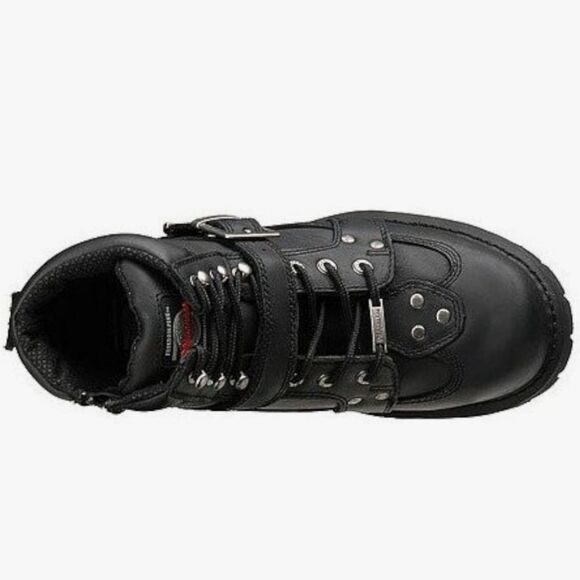 MILWAUKEE MOTORCYCLE CLOTHING COMPANY MB433 MEN'S BLACK ROAD CAPTAIN BOOT - Picture 11 of 16